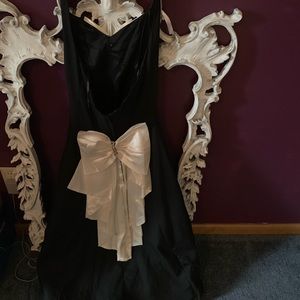 Vintage Black and White, high/low dress